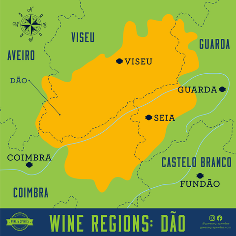 Dao Wine Region Map From The Greene Grape