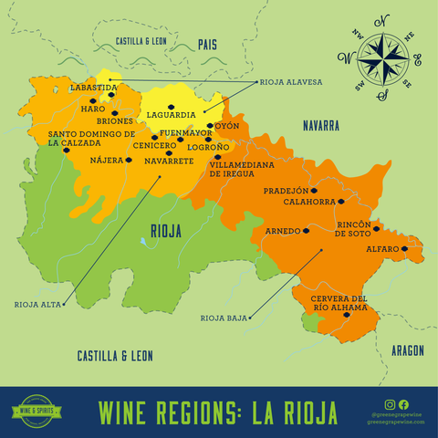 La Rioja Wine Region Map From The Greene Grape