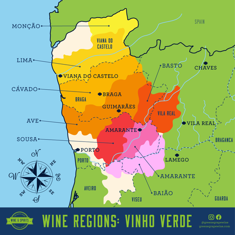 Vinho Verde Wine Region Map From The Greene Grape