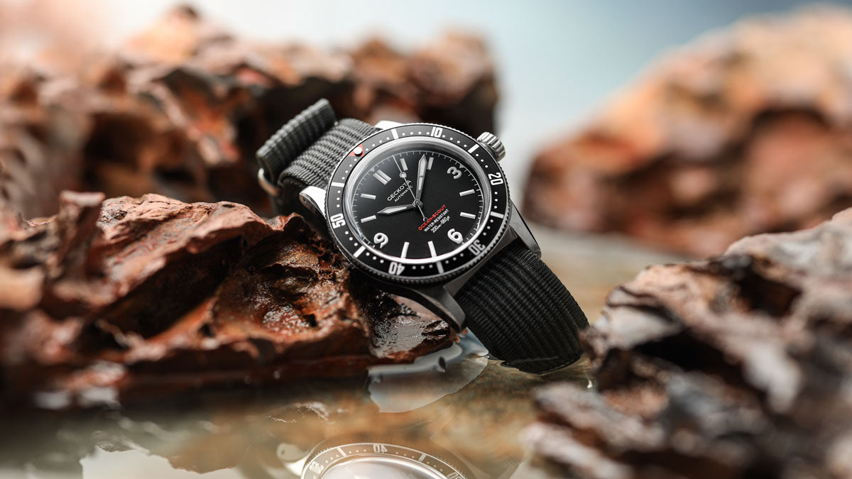 The Ocean-Scout Dive Watch on Military Nylon Watch Strap