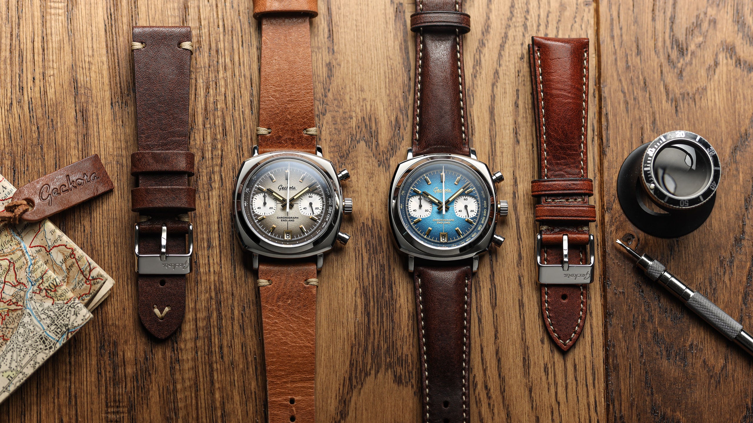 Geckota Highley Leather Watch Strap