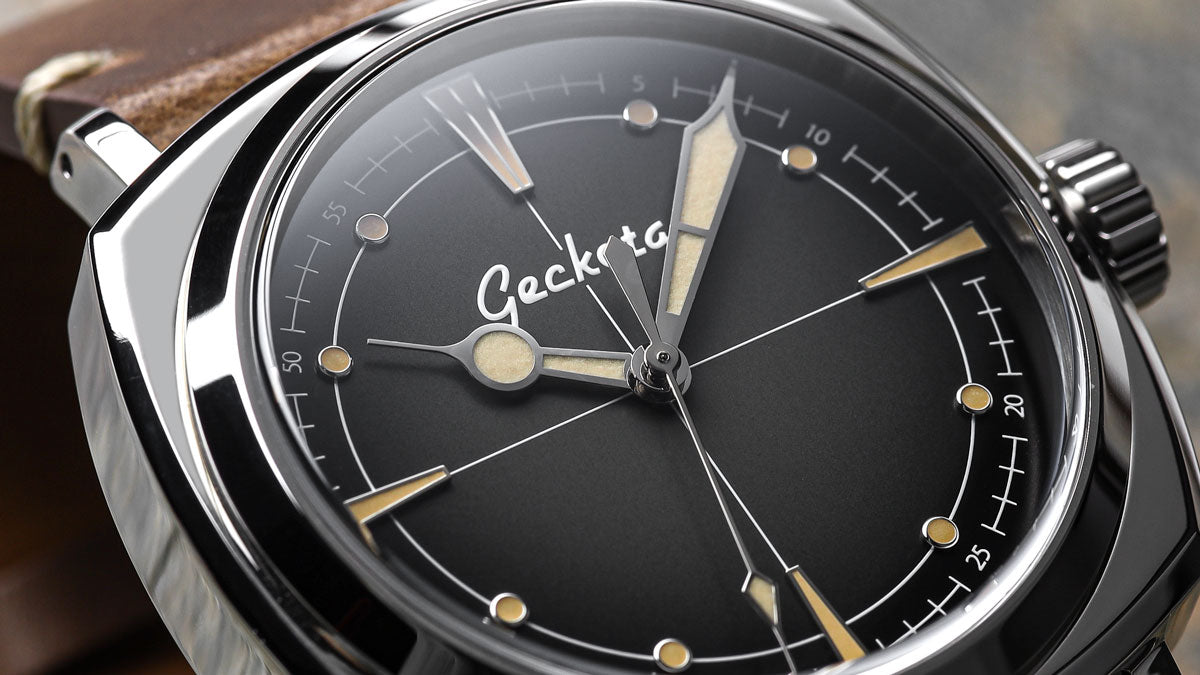 Geckota Pioneer Brushed Black Dial