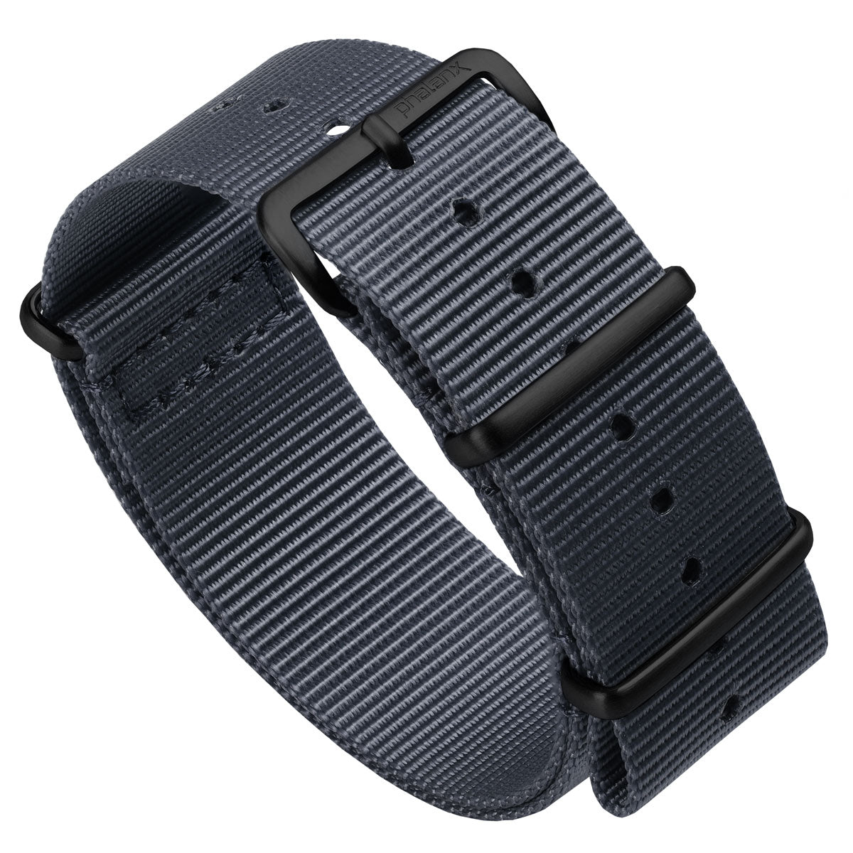 Phalanx Padded Sailcloth QR Water-Resistant Watch Strap - IP Black