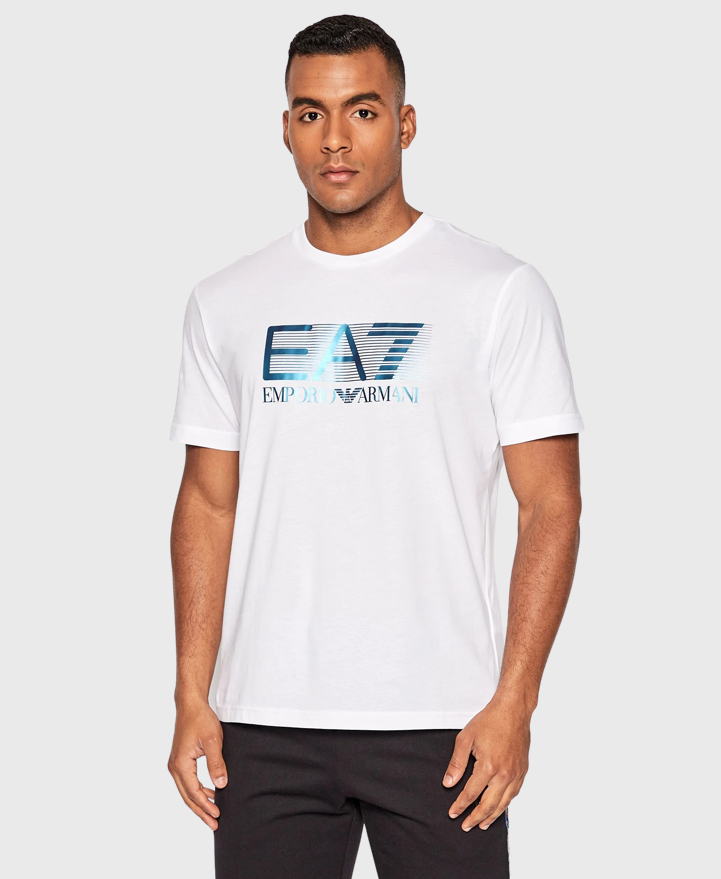 EA7 Emporio Armani 6Lpt81 Logo T-Shirt White – Vault Menswear