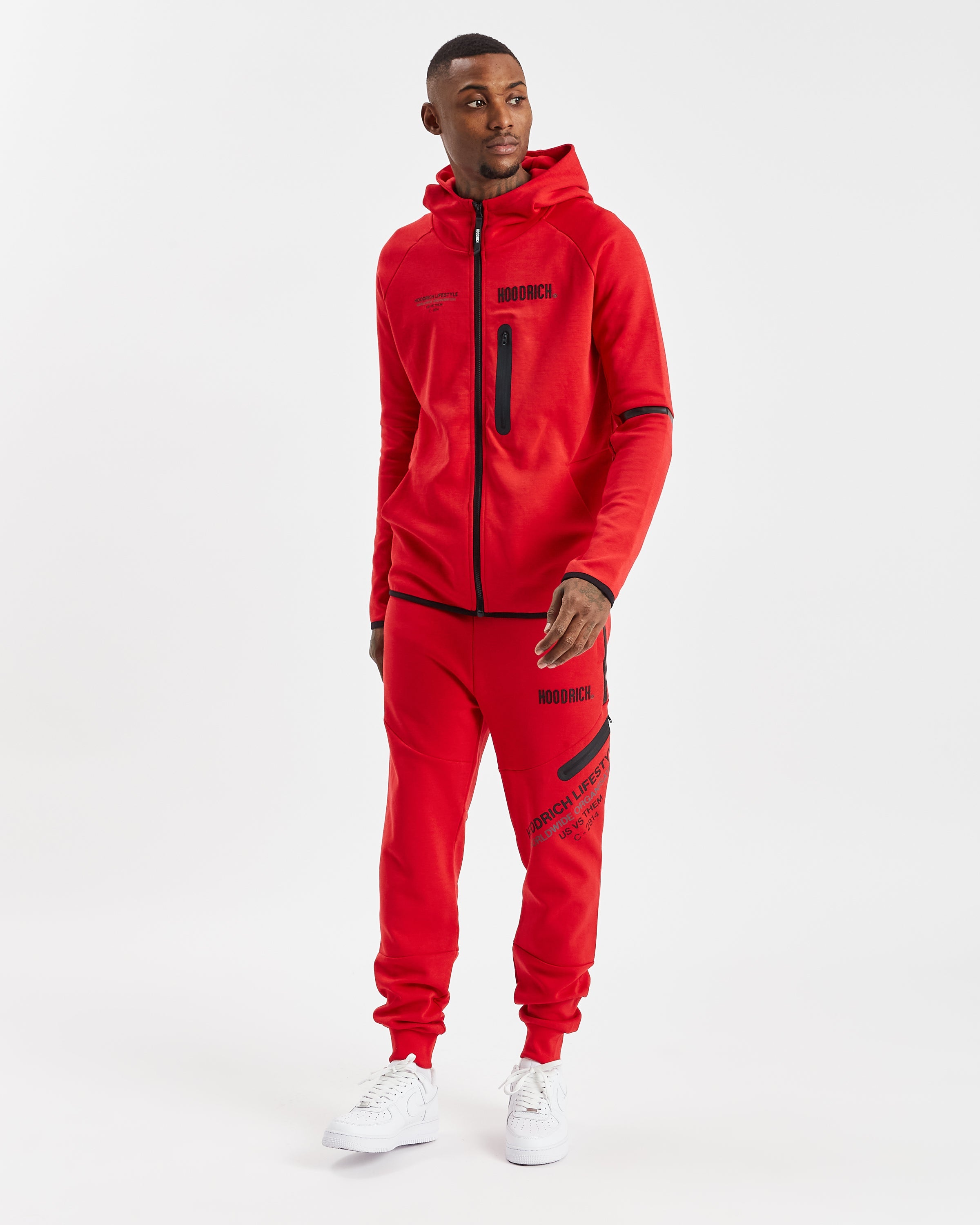 Hoodrich OG Cycle Full Zip Hoodie Red – Vault Menswear