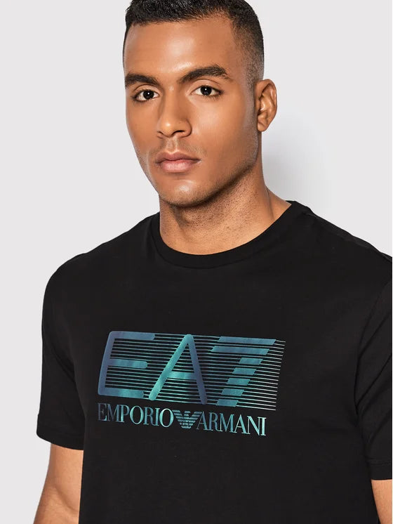 EA7 Emporio Armani 6Lpt81 Logo T-Shirt Black – Vault Menswear