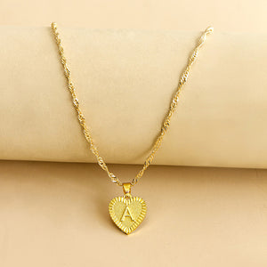 "The Golden Heart" Initials Necklace - Sagant Store