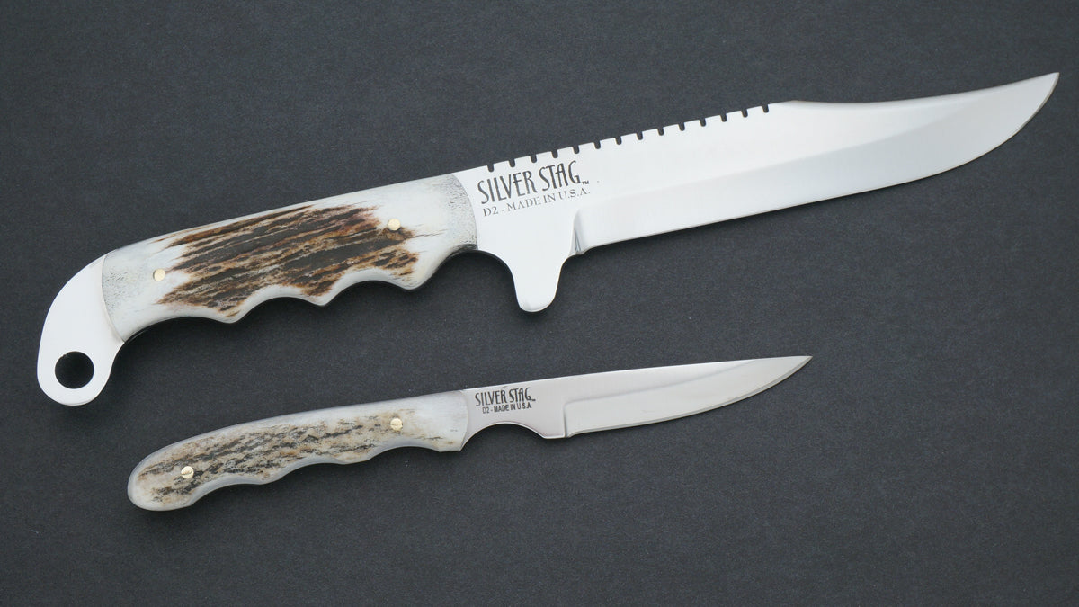 2-piece Stag Antler Outdoor Knife Set – Pro Survivals