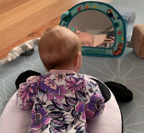 tummy time with mirror