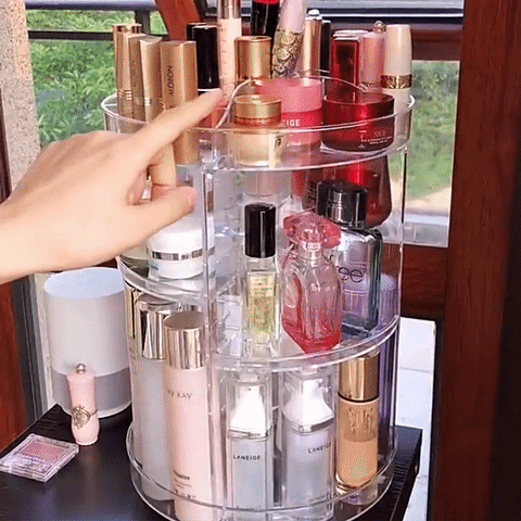 Make-up cosmetics 360 degree rotating carousel organiser from Keep Melbourne Marvellous Online Store