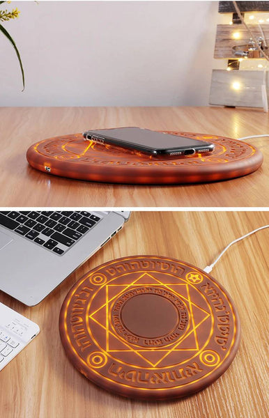 Magic circle glowing mobile phone wireless fast charger from Keep Melbourne Marvellous Online Store