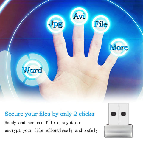 USB Fingerprint Reader Dongle for Windows 7 8 10 11 Hello Biometric Scanner Padlock for Laptops & PC