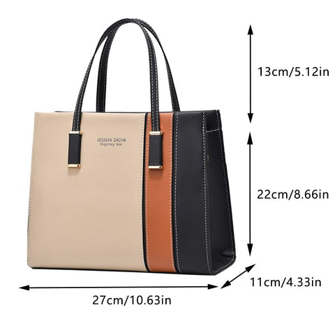 A stylish 1950s-style fashion bag with a classy, modern look.   Roomy for all your essentials: from lipsticks, wallets, keys, mobile phones, makeup and other small accessories.  Size: 27cm x 11cm x 22cm Material: High-quality PU leather Feature: Interior slot pocket, cell phone pocket, interior zipper pocket, interior compartment