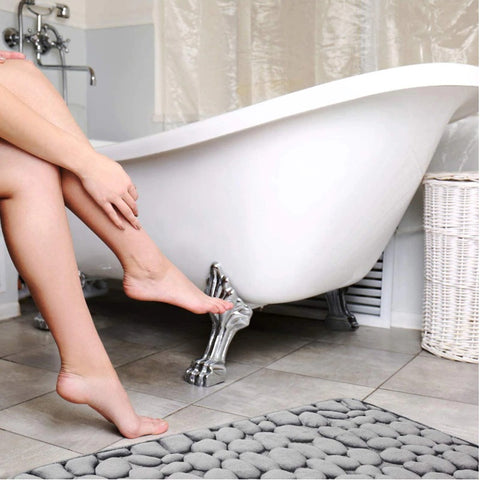 Cobblestone Bathroom Rug, Non-slip Padded Bath Mat For Shower, Comfortable  Mat With Soft Cushion, Home Decor & Accessories - Temu Australia