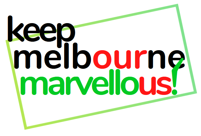Keep Melbourne Marvellous! logo showing the Hoddle Grid