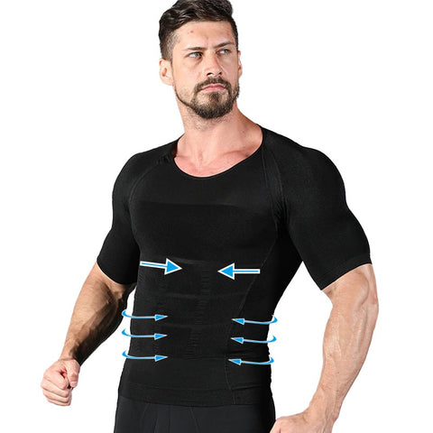 Men's Slimming Vest Body Shapeware Compression Hide Beer Belly