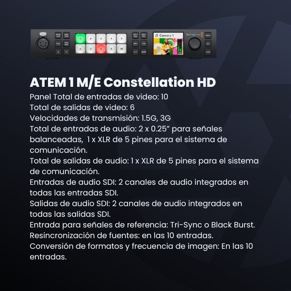 ATEM 1 M/E Constellation HD - parte frontal