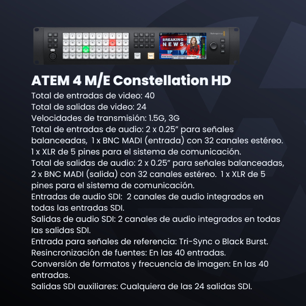 ATEM 4 M/E Constellation HD parte frontal