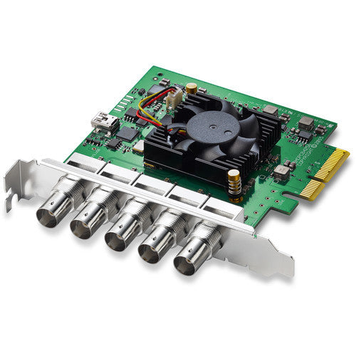 El modelo DeckLink Duo 2 es una tarjeta PCIe de captura y reproducción con cuatro conexiones SDI 3G independientes que permite procesar formatos en definiciones SD o HD con una resolución máxima de 1080p60