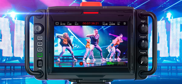El visor HD de los modelos Blackmagic Studio Camera 