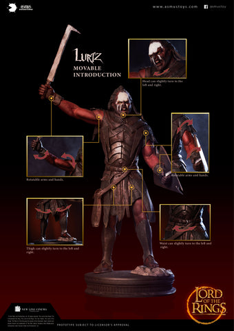 THE LORD OF THE RINGS SERIES - LURTZ 8 INCH ACTION FIGURES