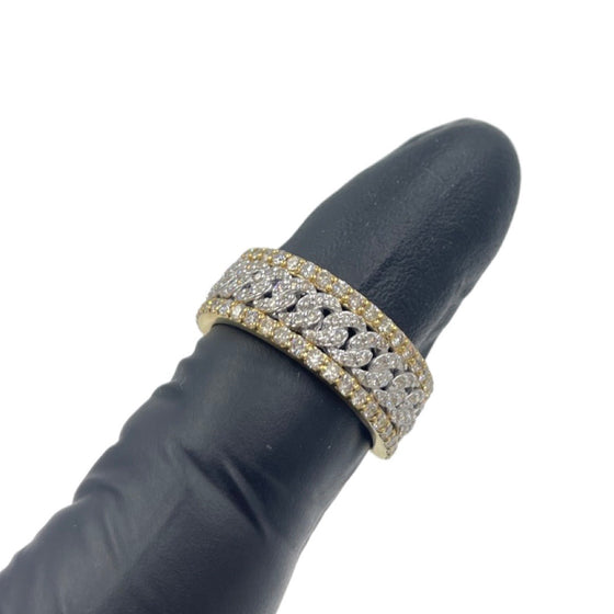 10k Diamond Cuban Ring 1.35 cttw