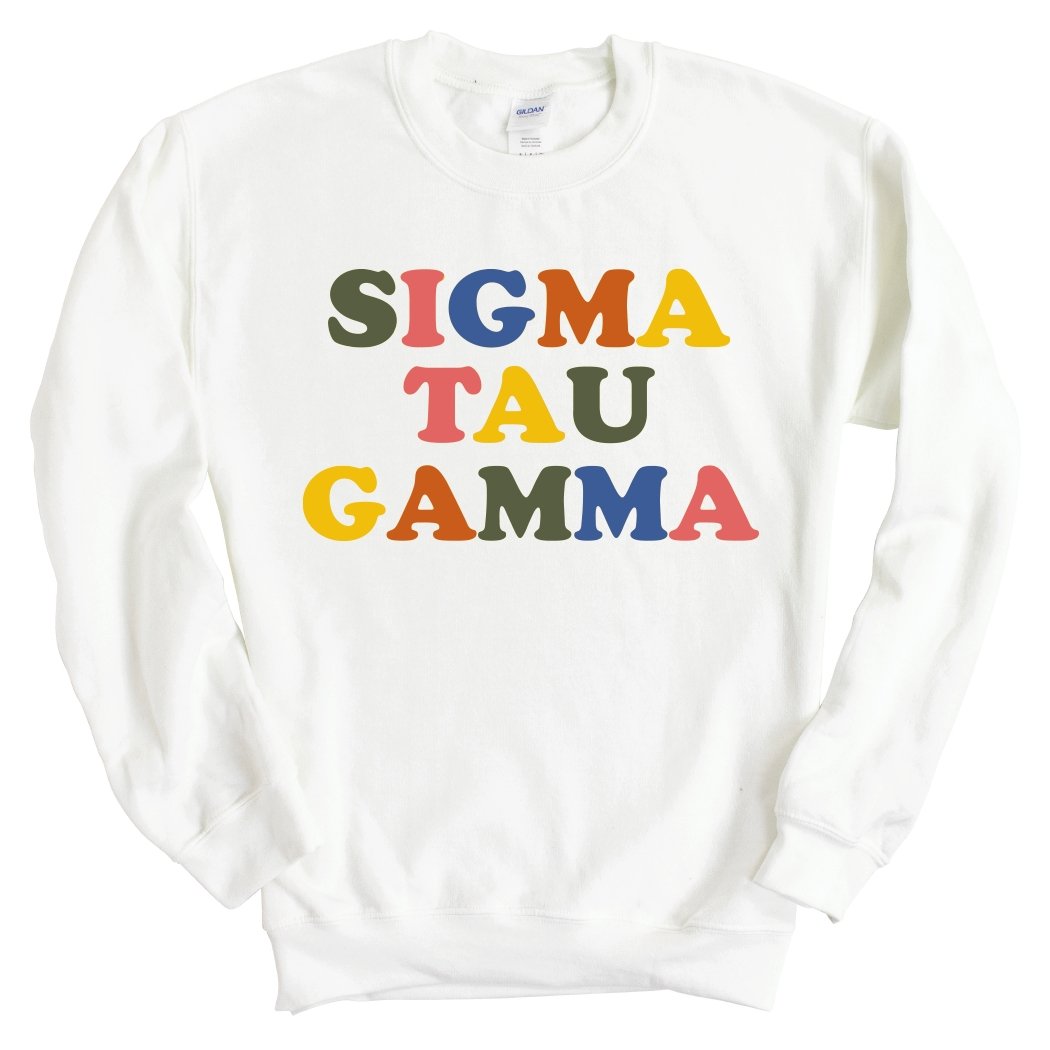 Sweatshirt - Retro Letters Crewneck Sweatshirt