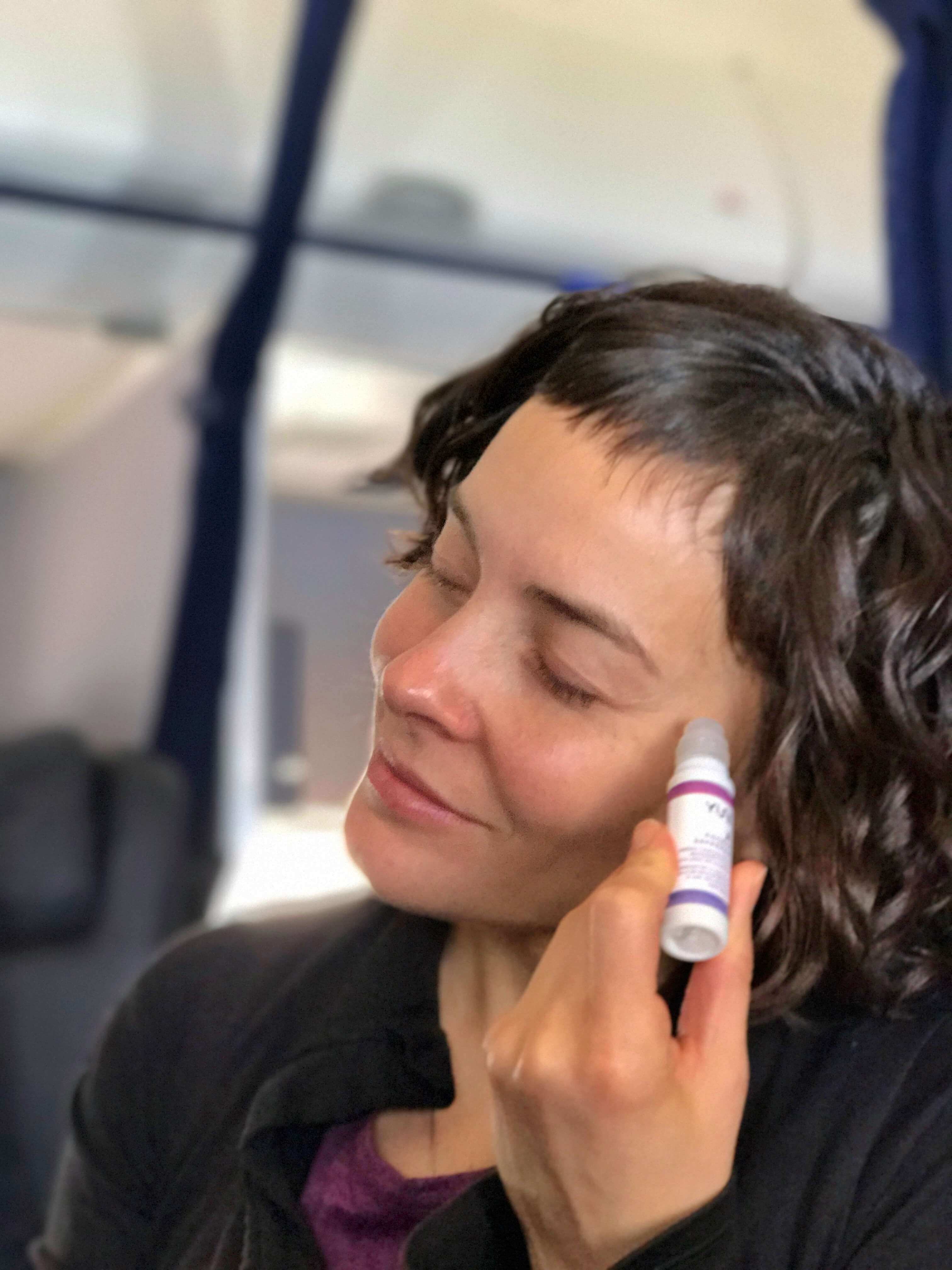 applying aromatherapy