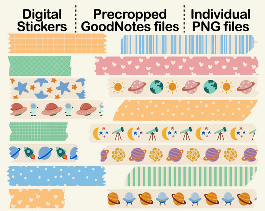 Digital Washi Tape - Boho – kjunstudio