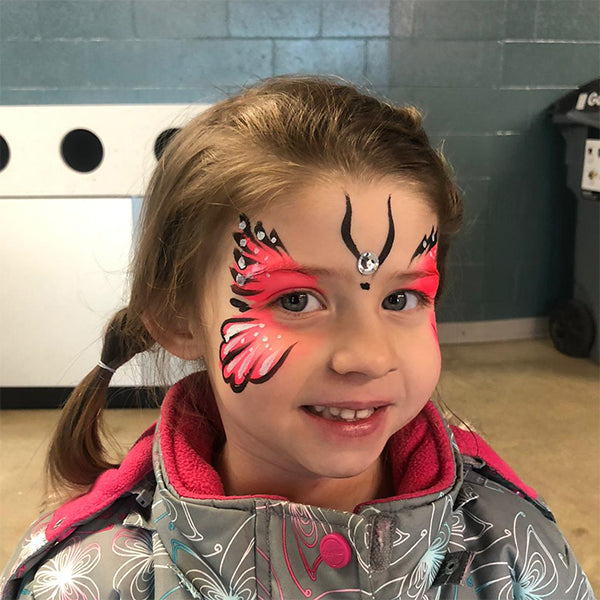 half butterfly face paint