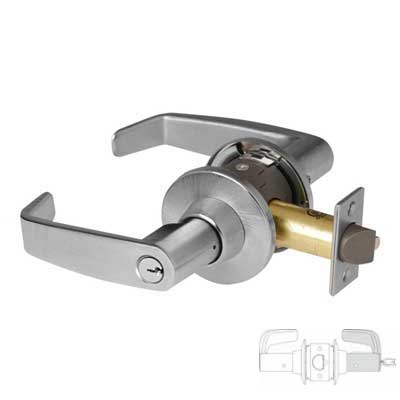 Sargent 28-11G04-OL-US26D Storeroom Function T-Zone 11 Line Grade 1 Cylindrical Lever Lock - O Rose, L Lever, Satin Chrome