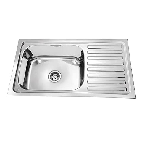 K Fregadero Negro Stainless Steel Super Dish Sink Single Bowl with Cutting  Board Farmhouse Kitchen Sink - China Wash Basin, Machine Retangular Sink