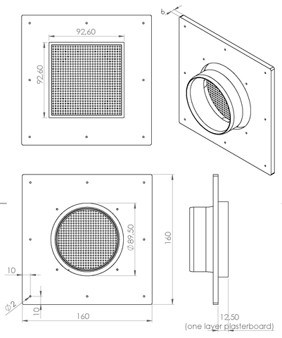 cad чертеж cerasonar architect sub труба 80 мм