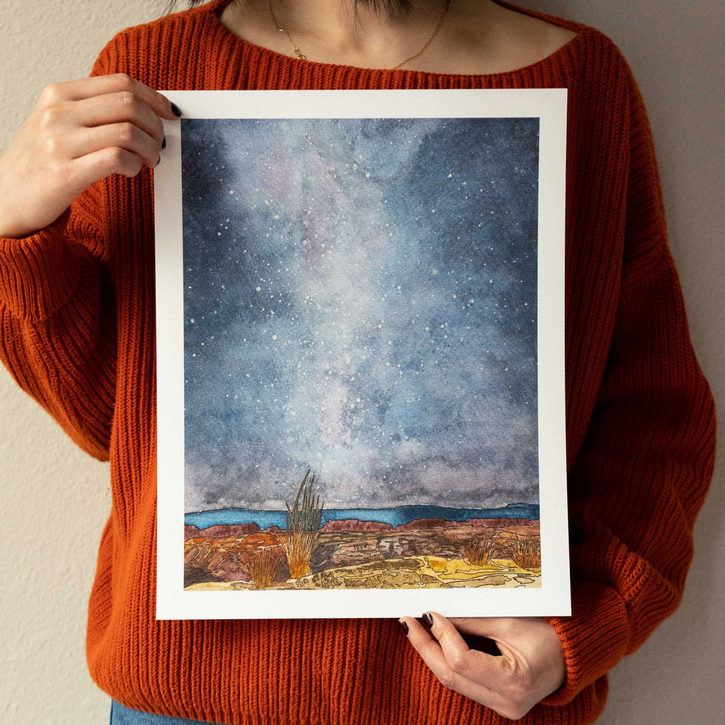 Watercolor Painting, Galaxy Painting, Night Sky, Galaxy Print, Stars,  Starry Night, Watercolor Print, Night Sky Print,print Titled, galaxy -   Finland