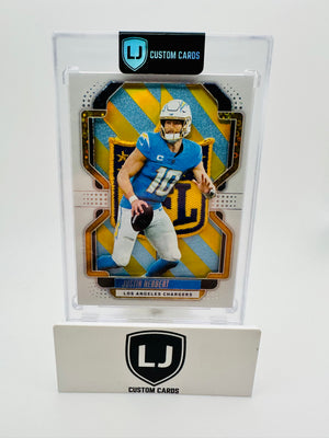 Justin Herbert White Disco - LJ's Custom Cards LLC