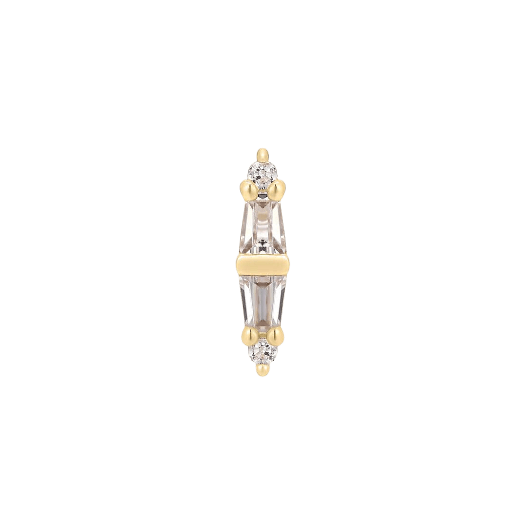 Essential – 14K Gold Swarovski CZ Threadless End