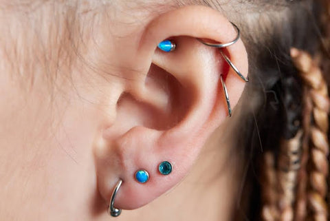 blue conch piercing