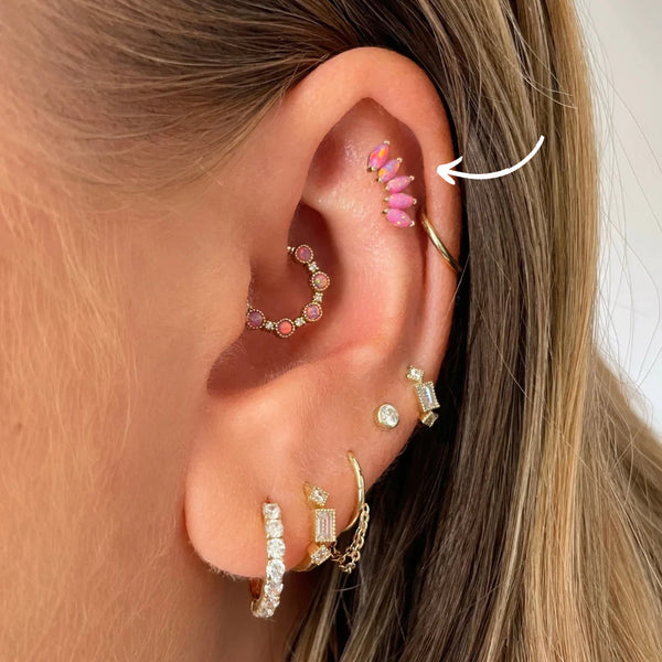 helix piercing- flat