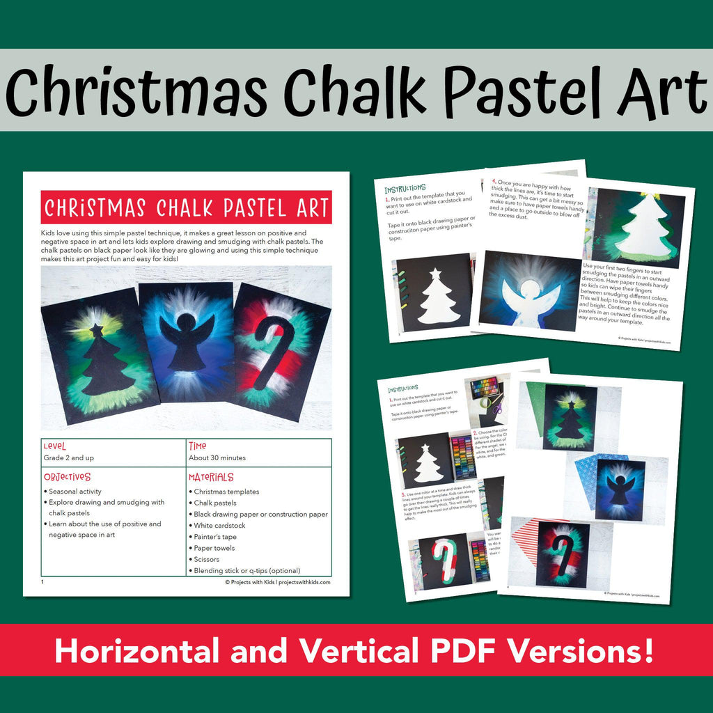 Bat Chalk Pastel Art Project PDF – Projects with Kids