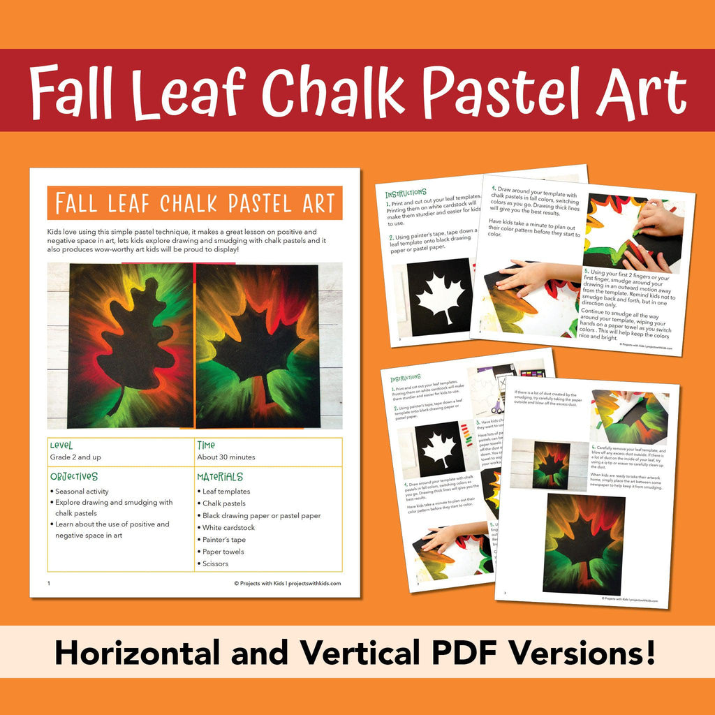 Bat Chalk Pastel Art Project PDF – Projects with Kids