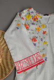 2Pc Cambric Digital Printed Shirt With Digital Printed Dupatta - Hexagon Brush 2pc (P-54-21-Grey)