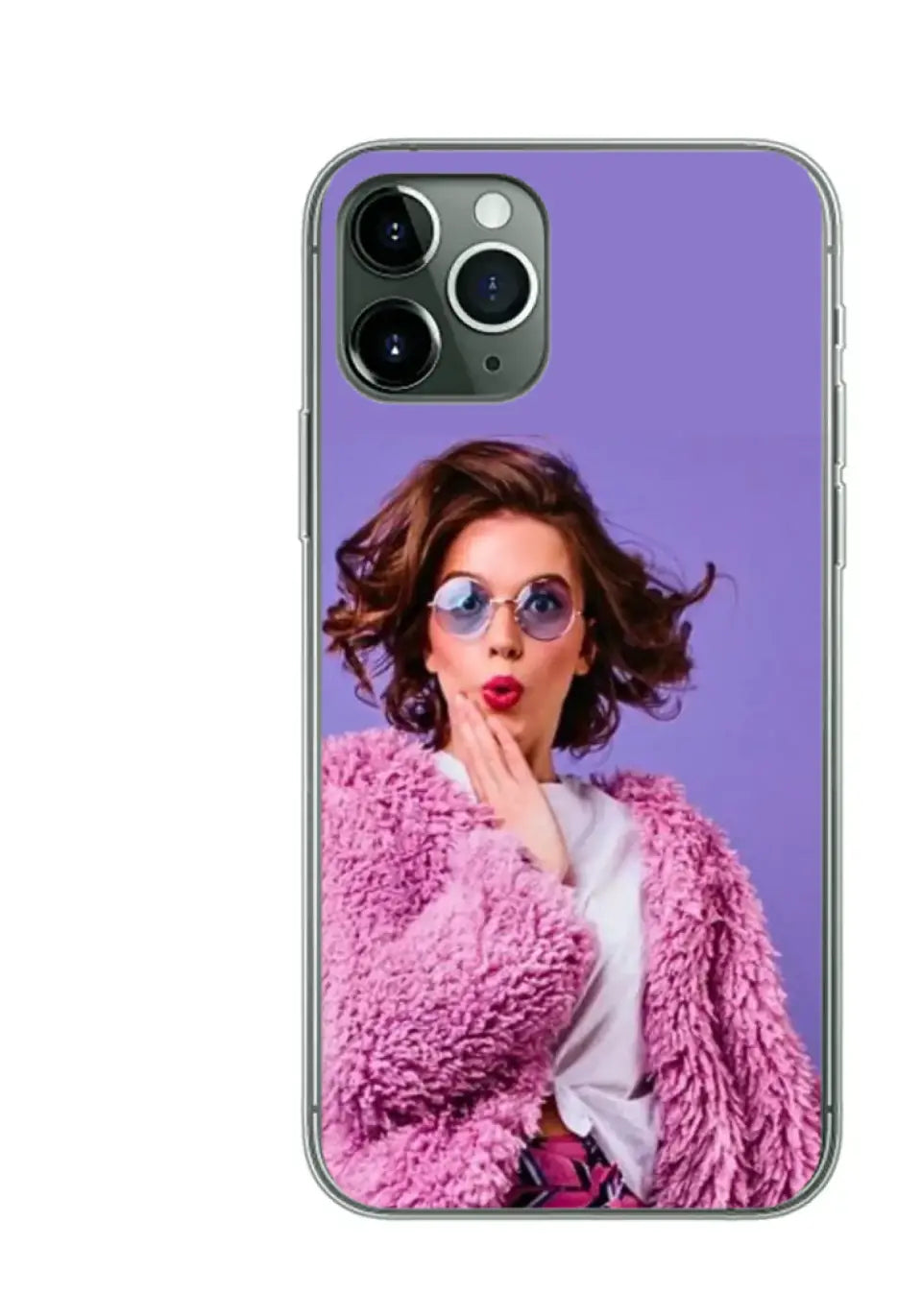 Upload Photo and Add Text. Personalized Clear Case for iPhone