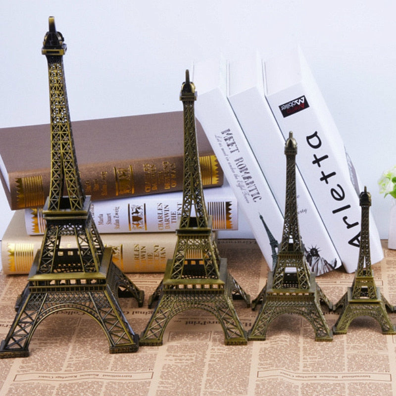 5-13cm Bronze Paris Tower Metal Crafts Figurine Statue Model Home Decor Souvenir Model kids Toys For Children