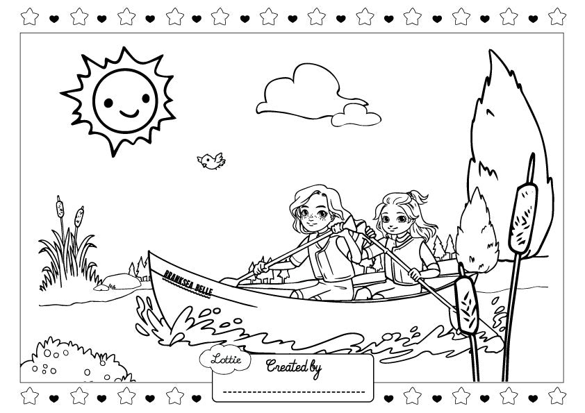 water activities coloring pages