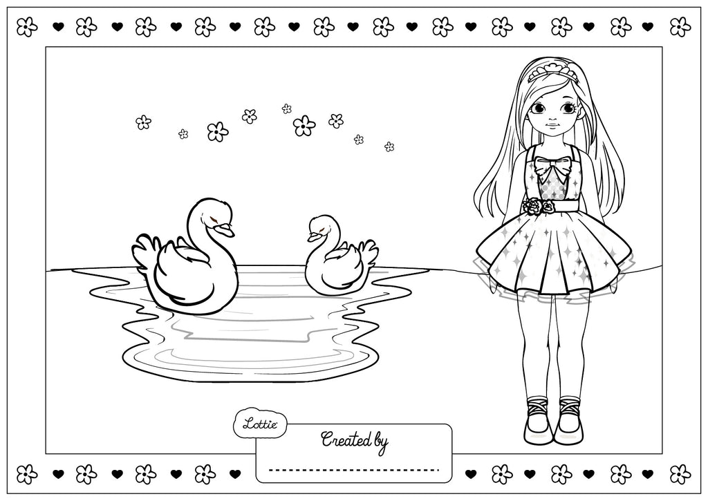 Download Swan Lake Coloring Sheet