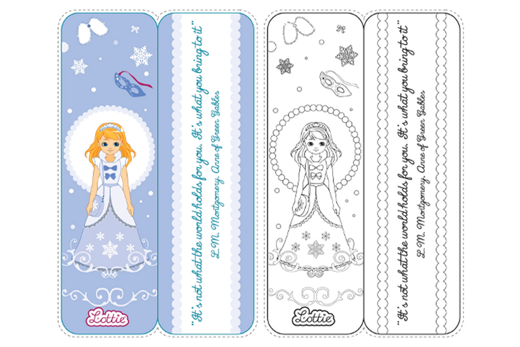 snow queen lottie printable bookmark