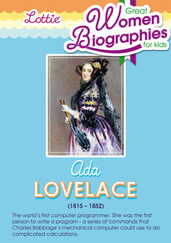 Ada Lovelace biography for kids