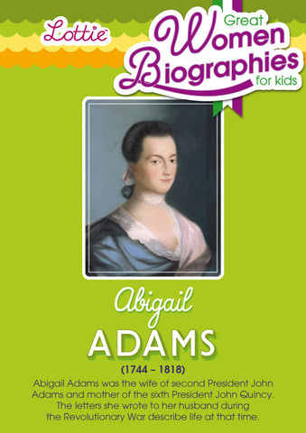 Abigail Adams biography for kids