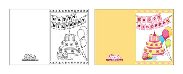 Lottie Birthday Colouring Card