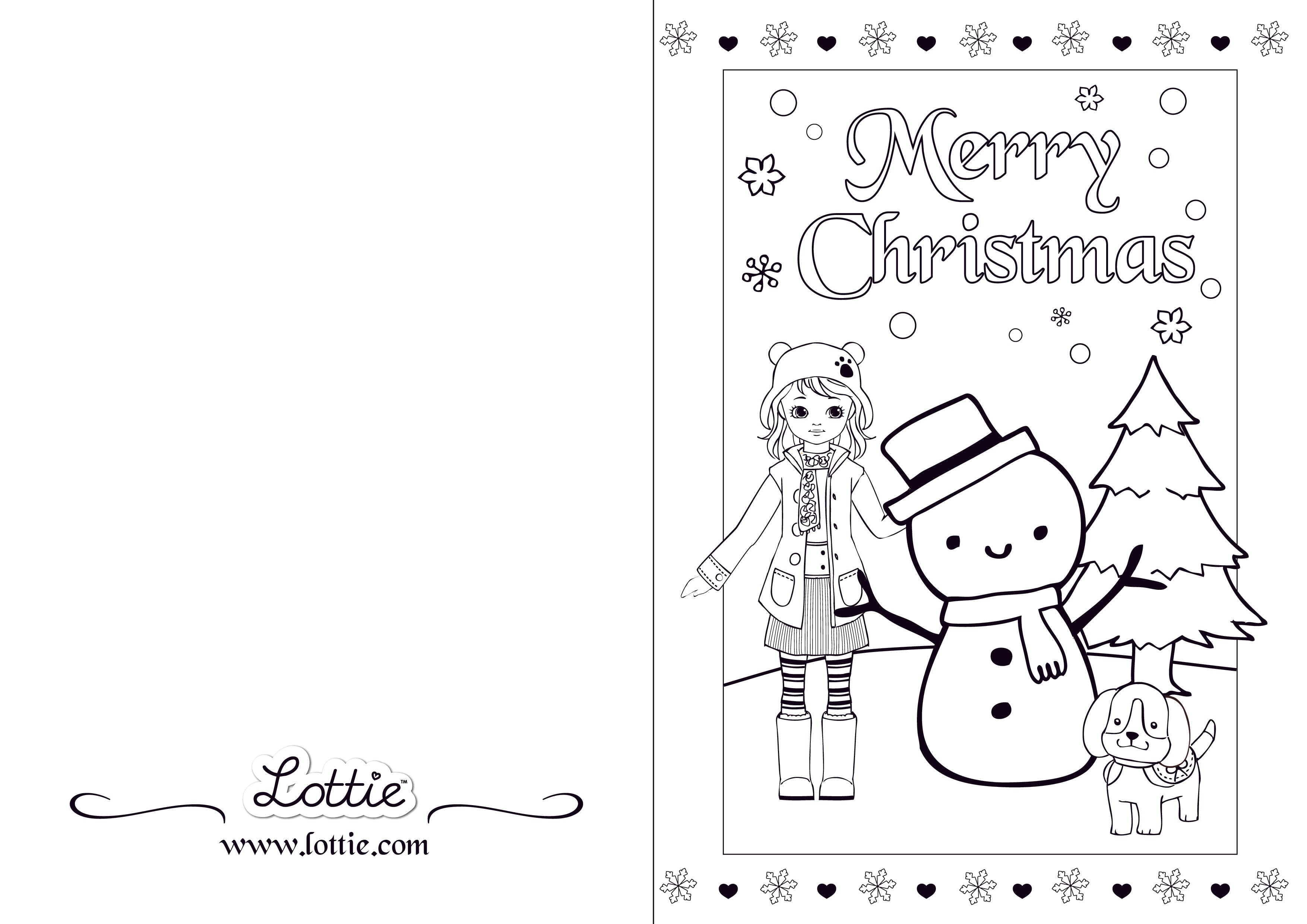 Printable Christmas Cards For Coloring